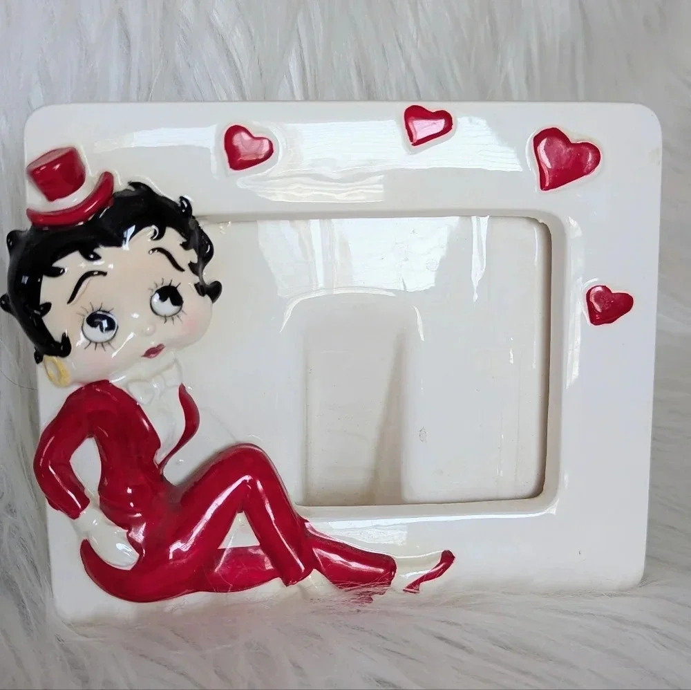 Betty Boop Vintage Picture Frame- Ceramic- Tabletop Photo Frame- 1980s Vandor
